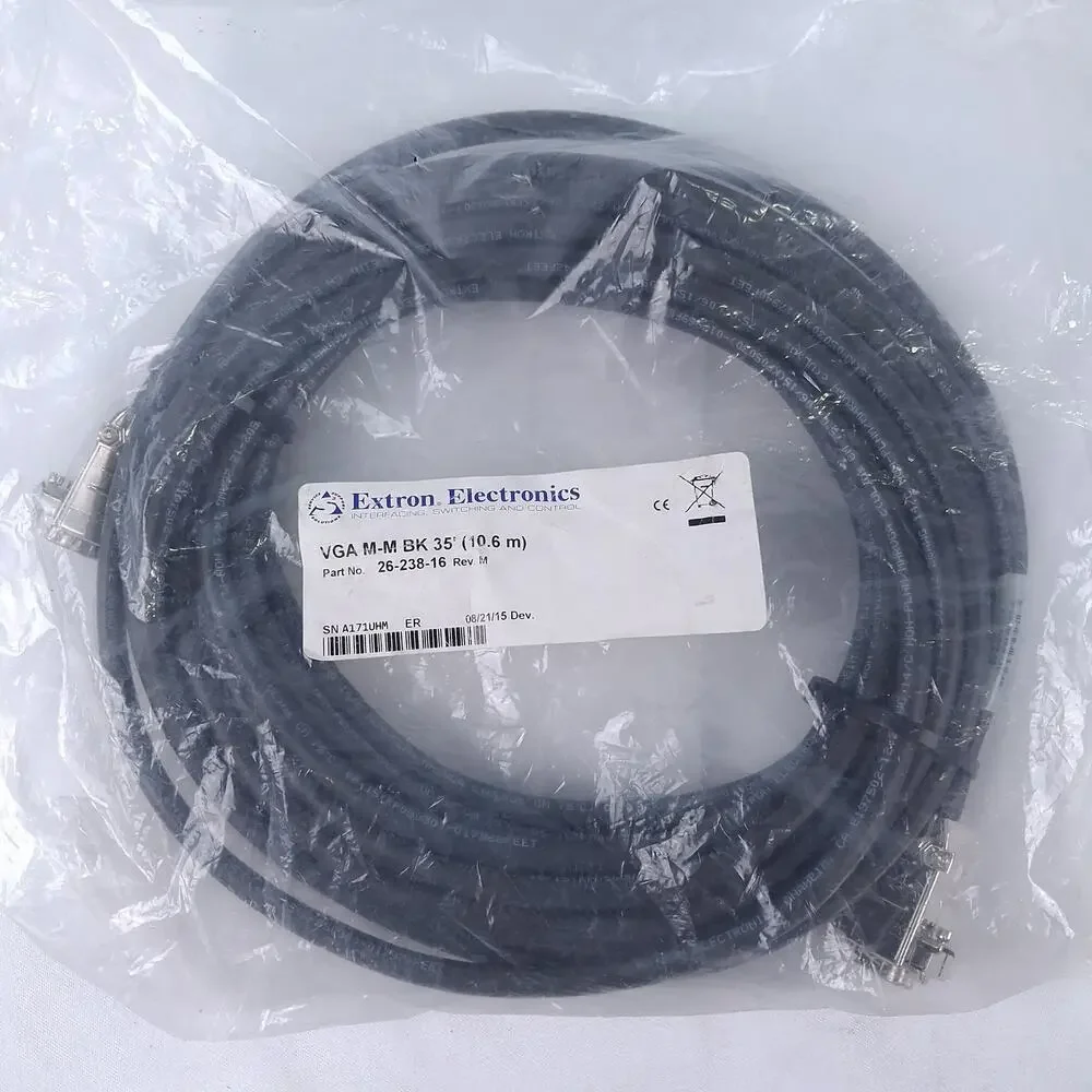 Extron 35ft VGA Cable Male to Male 10.6m Black 15Pin D-Sub Cable 26-238-16 Rev M